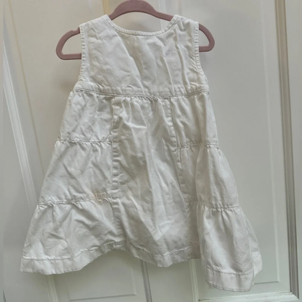 Baby Gap 3T Girls White Short Sleeve Dress